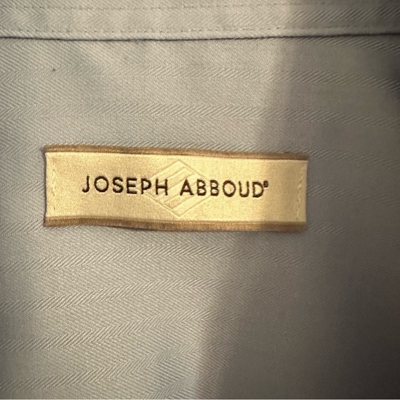 Joseph Abboud Men's Button Down Dress Shirt, Size 16 1/2, Light Blue - Picture 5 of 11